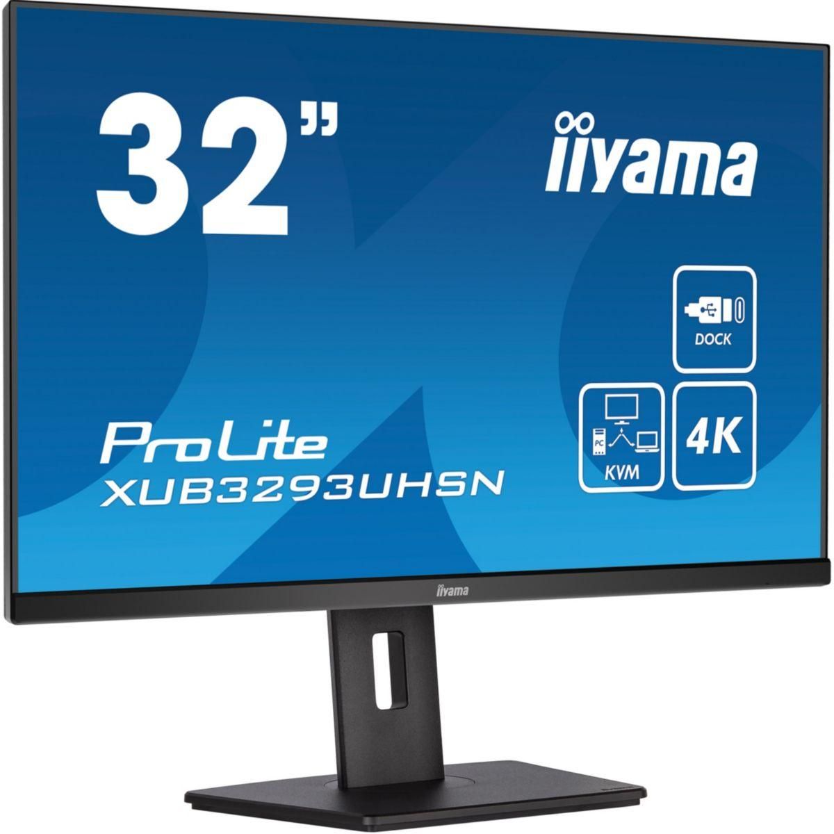 Iiyama Ecran PC 4K PROLITE XUB3293UHSN-B5 32'' Plat IPS