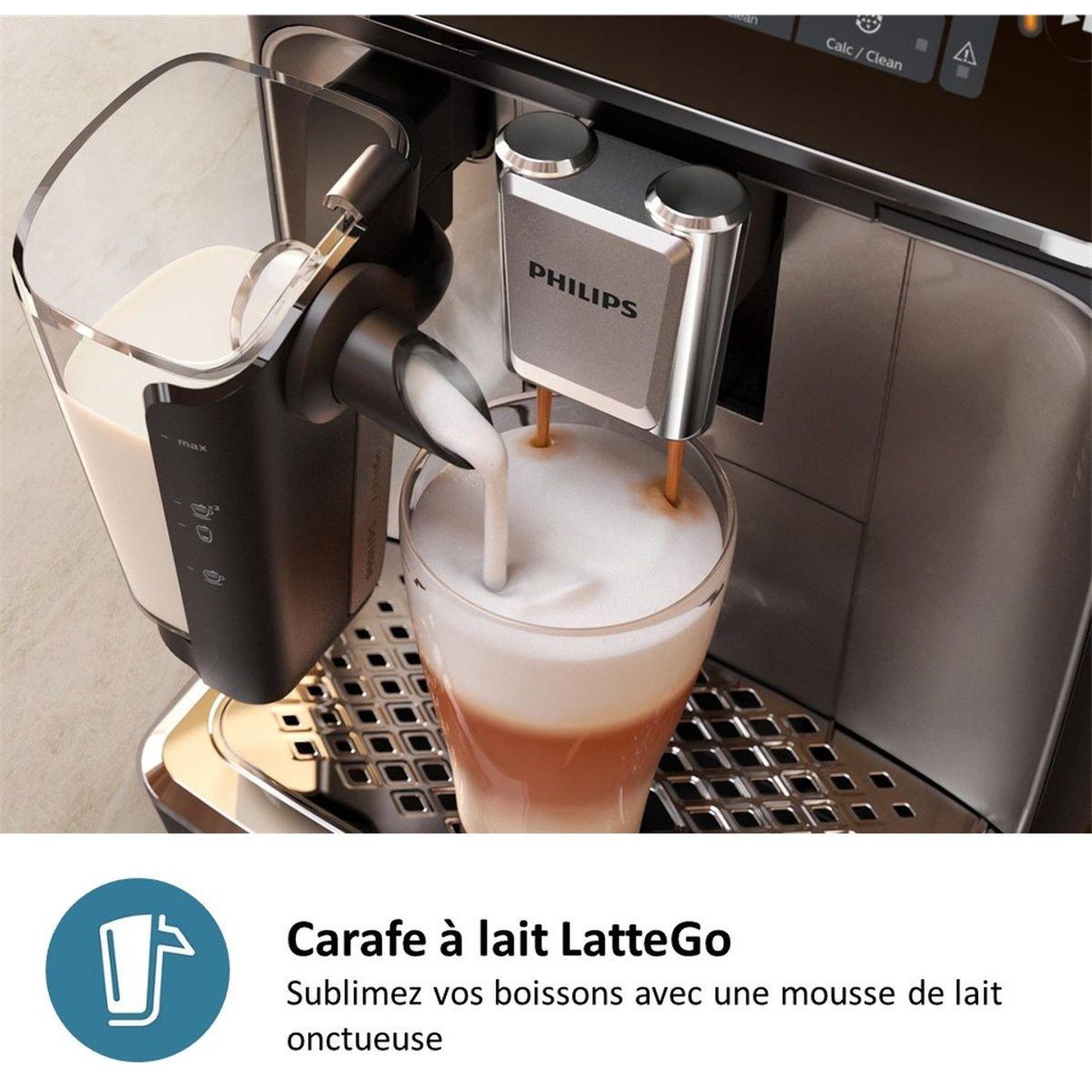Voir la diapositive 5 : Philips Expresso broyeur lattego silentbrew ep5547/90