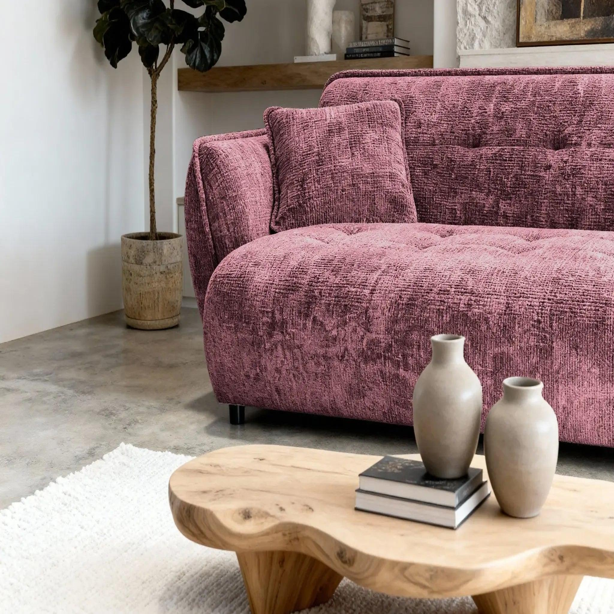 Voir la diapositive 5 : CASANOVA PARIS Mona - canapé droit tissu chenille 3 places