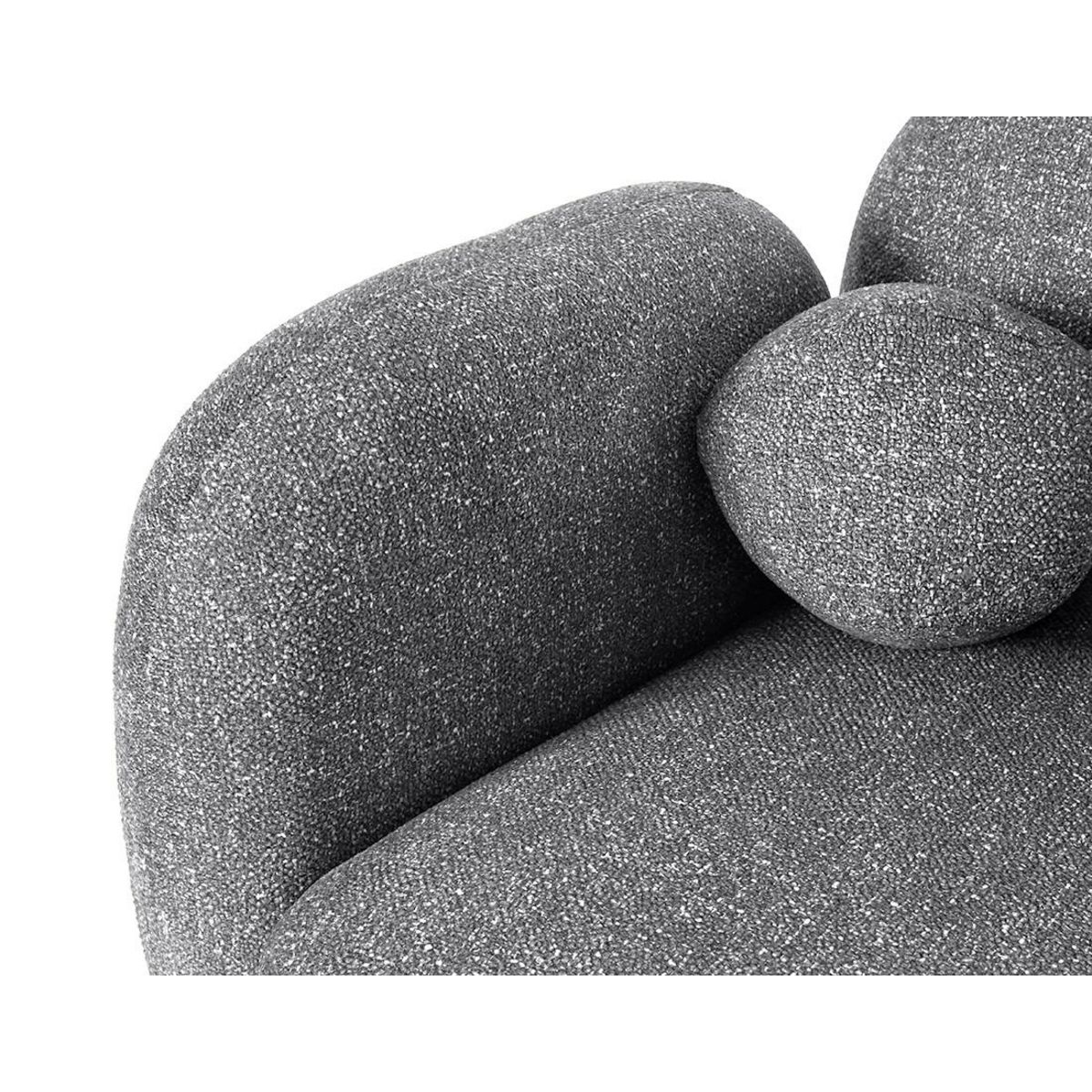 LISA DESIGN Velris - canapé d'angle droit 3 places en tissu moucheté