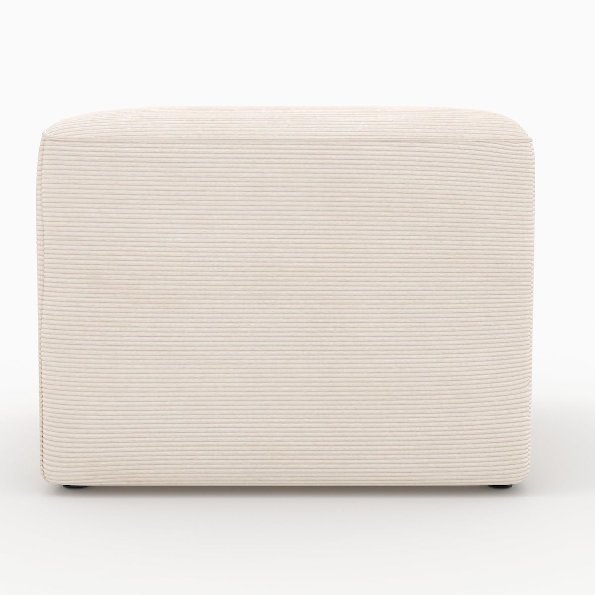 Rendez vous déco Angle gauche pour canapé modulable en velours blanc cassé-Mina