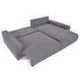 Voir la diapositive 4 : LISA DESIGN Pivoine - canapé d'angle 4 places réversible convertible avec 2 coffres en velours côtelé