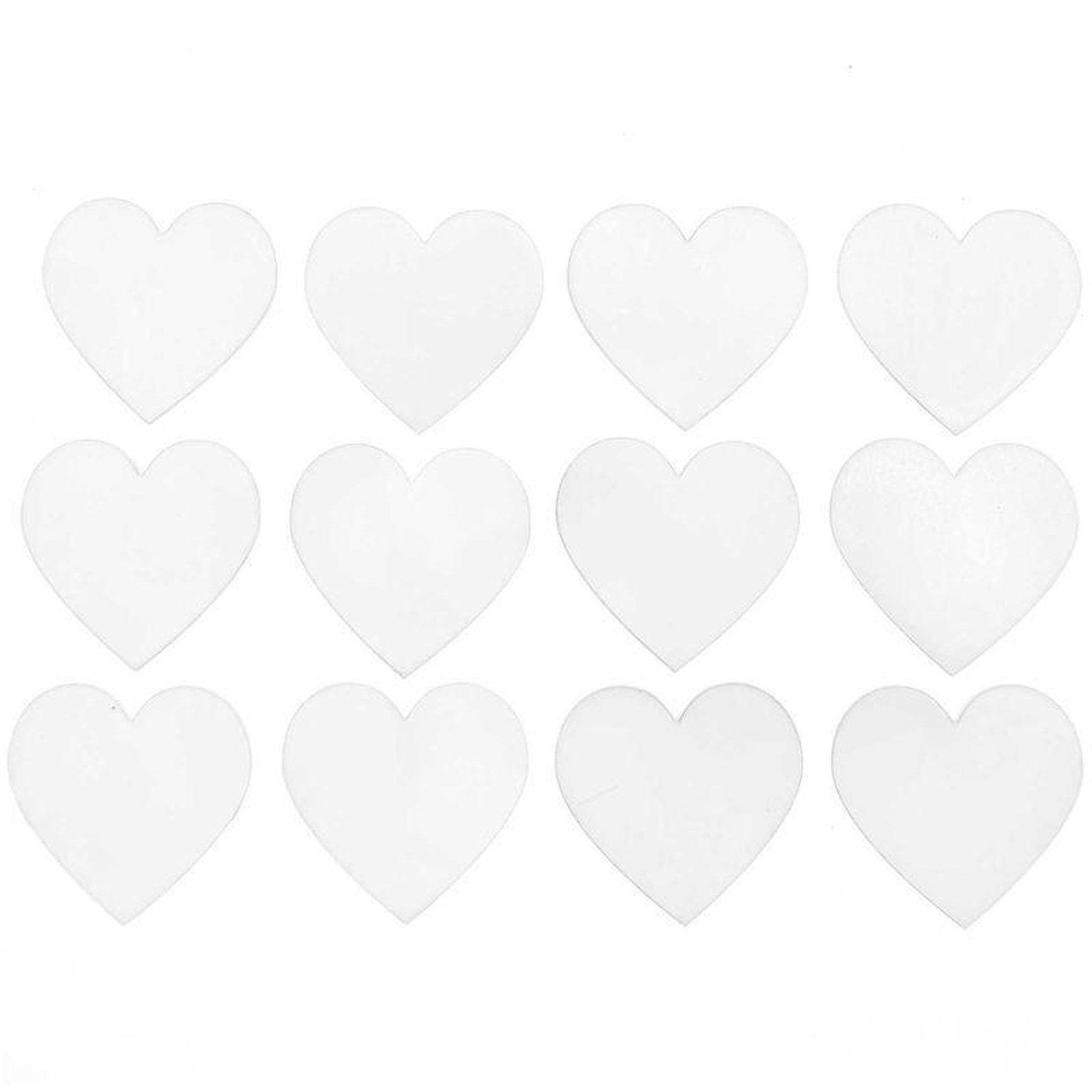 Voir la diapositive 2 : RICO DESIGN 12 coeurs en bois blanc - grand 40 mm