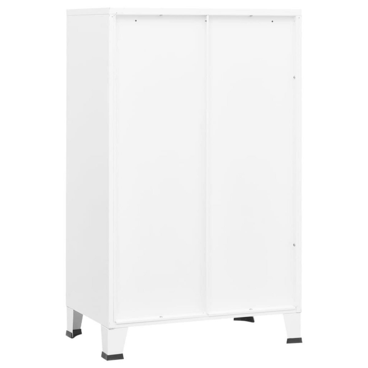 VIDAXL Coffre de rangement industriel Blanc 70x40x115 cm Metal