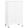 Voir la diapositive 5 : VIDAXL Coffre de rangement industriel Blanc 70x40x115 cm Metal