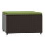 Voir la diapositive 2 : VIDAXL Repose-pied de jardin avec coussin marron resine tressee