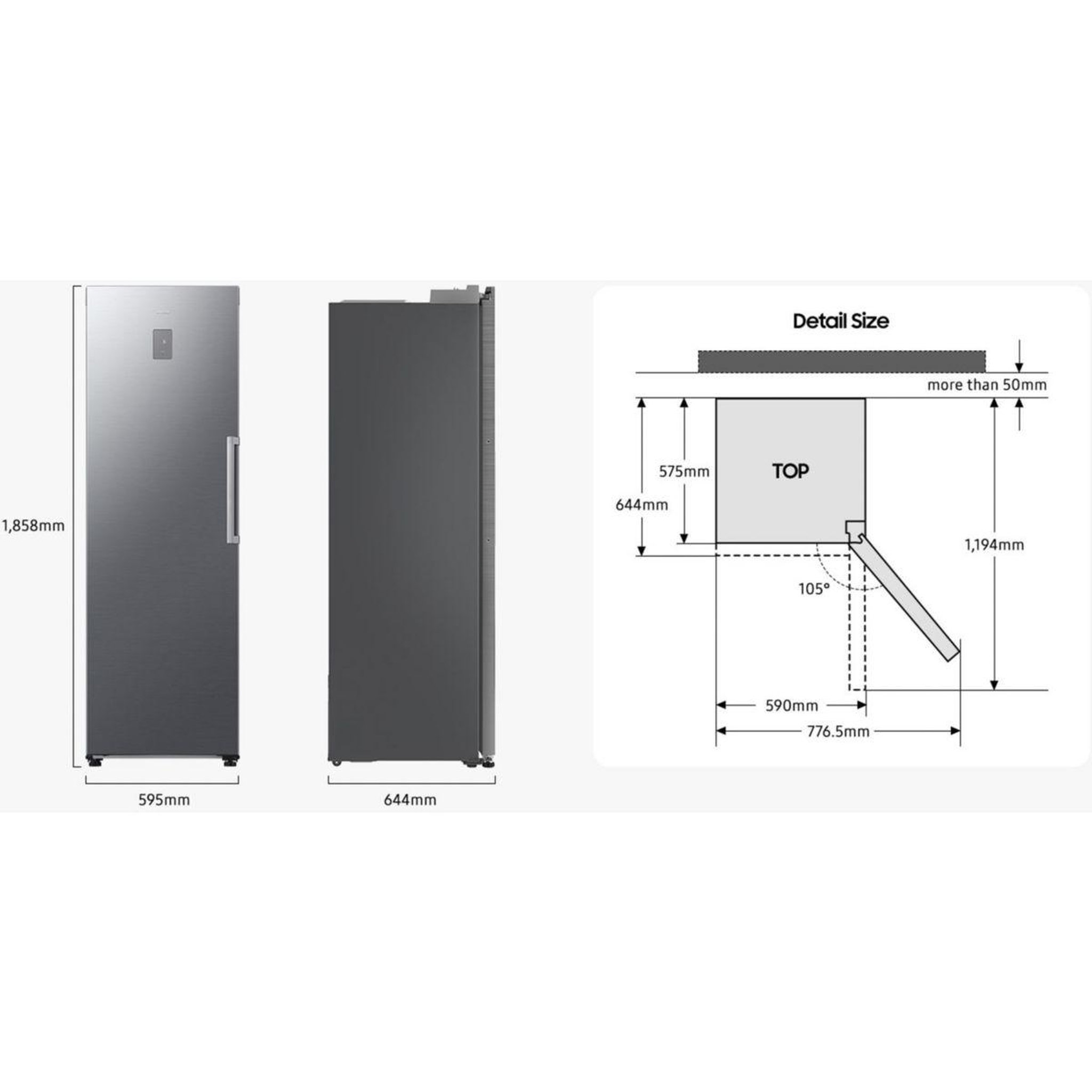 Voir la diapositive 5 : Samsung Réfrigérateur 1 porte D-RR70H39FDV
