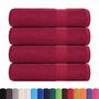Voir la diapositive 2 : VIDAXL Serviettes de bain 4 pcs bordeaux 100x150cm 360 g m² 100% coton