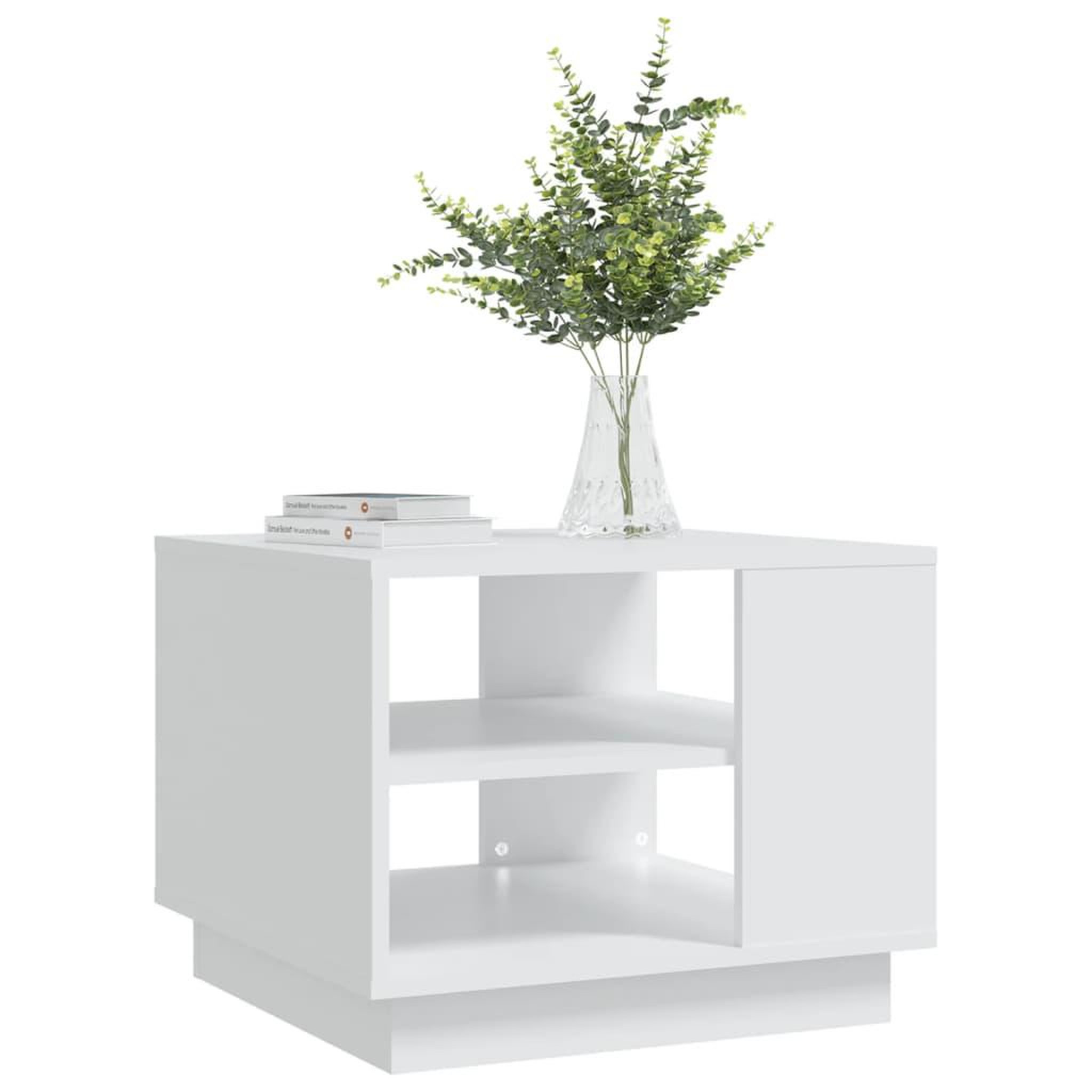 Voir la diapositive 4 : VIDAXL Table basse blanc 55x55x43 cm bois d'ingenierie