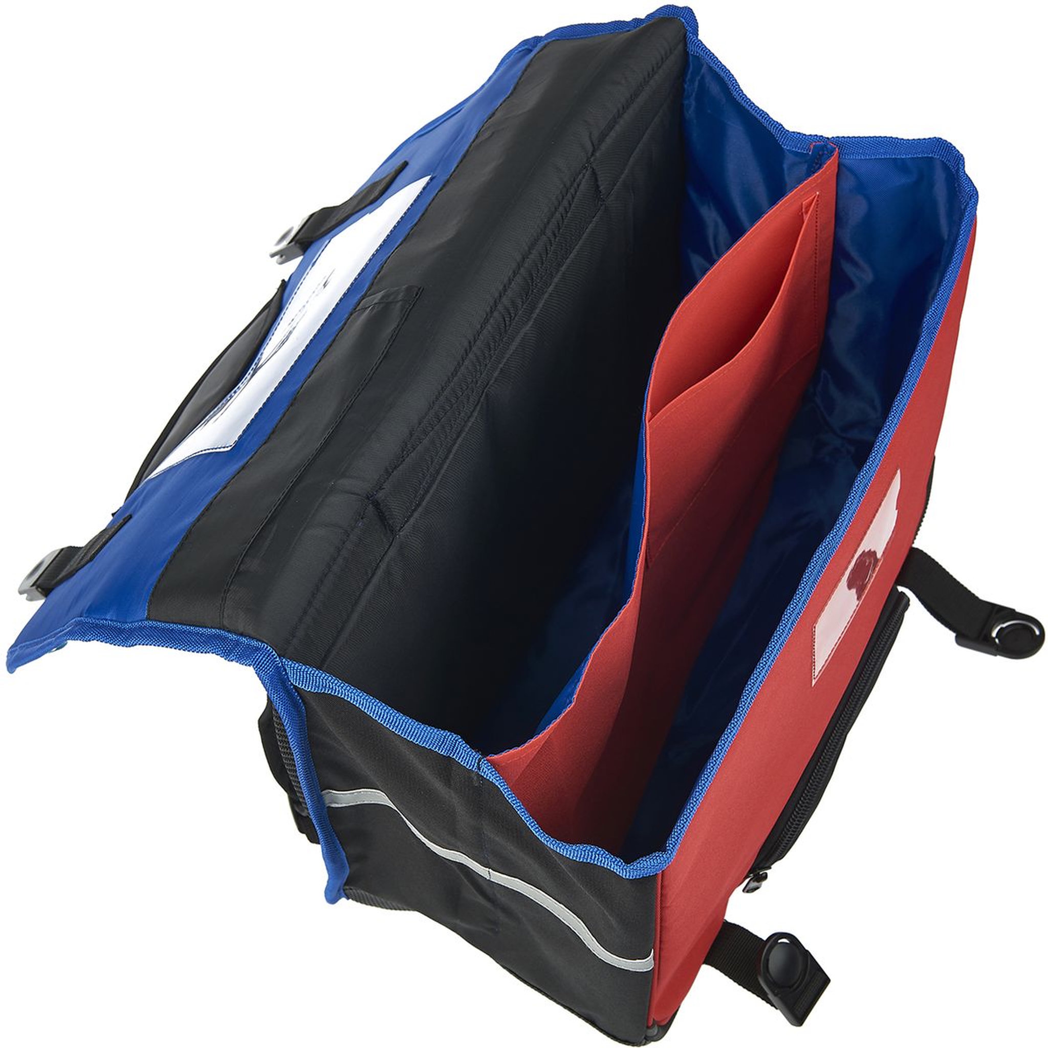 Voir la diapositive 4 : AUCHAN Cartable 38 cm CP/CE1/CE2 bleu et rouge ACTIVE GAMER