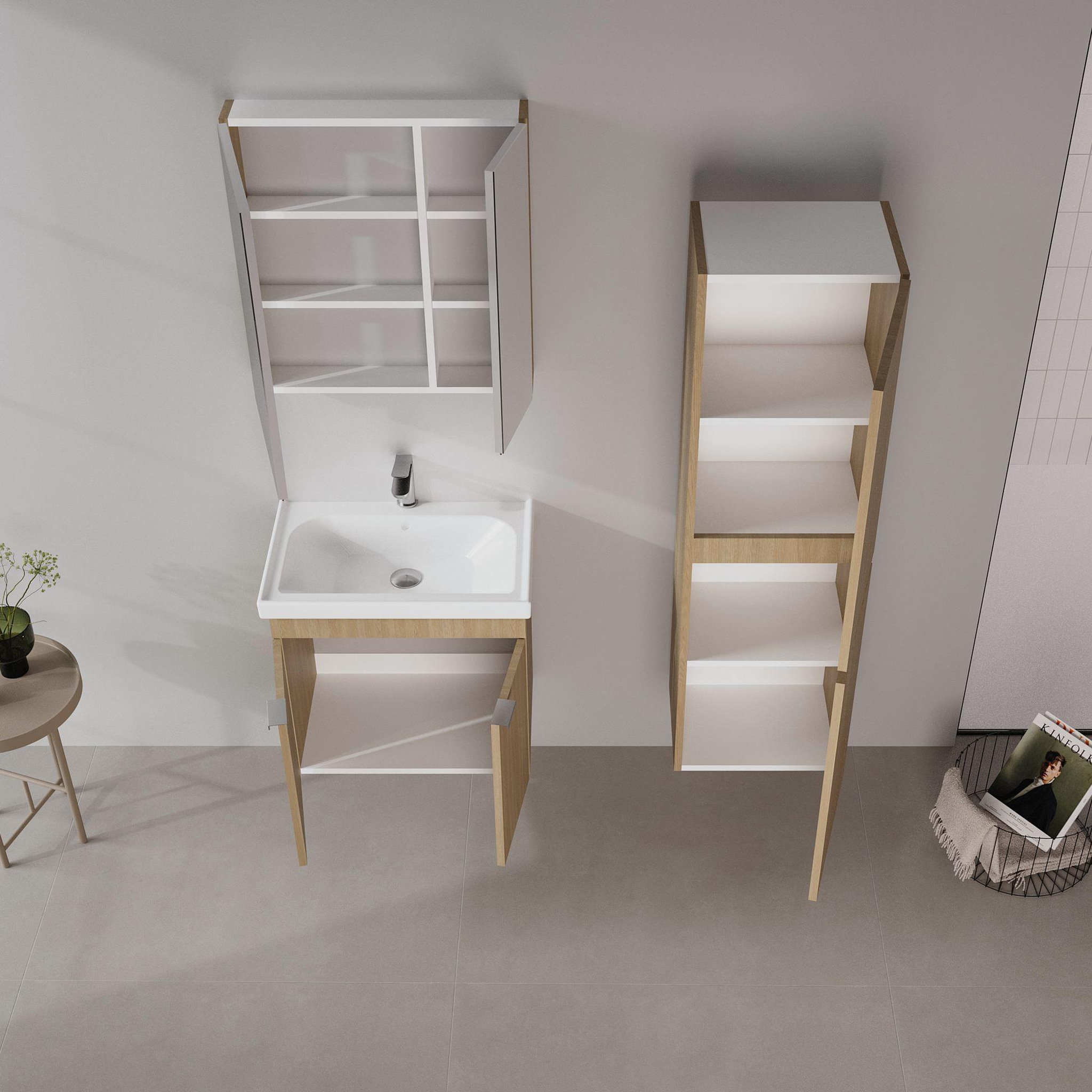 Voir la diapositive 3 : Habitat et Jardin Meuble Vasque  Desna 60  - 60 x 45 x 58 cm - Sonomo Oak