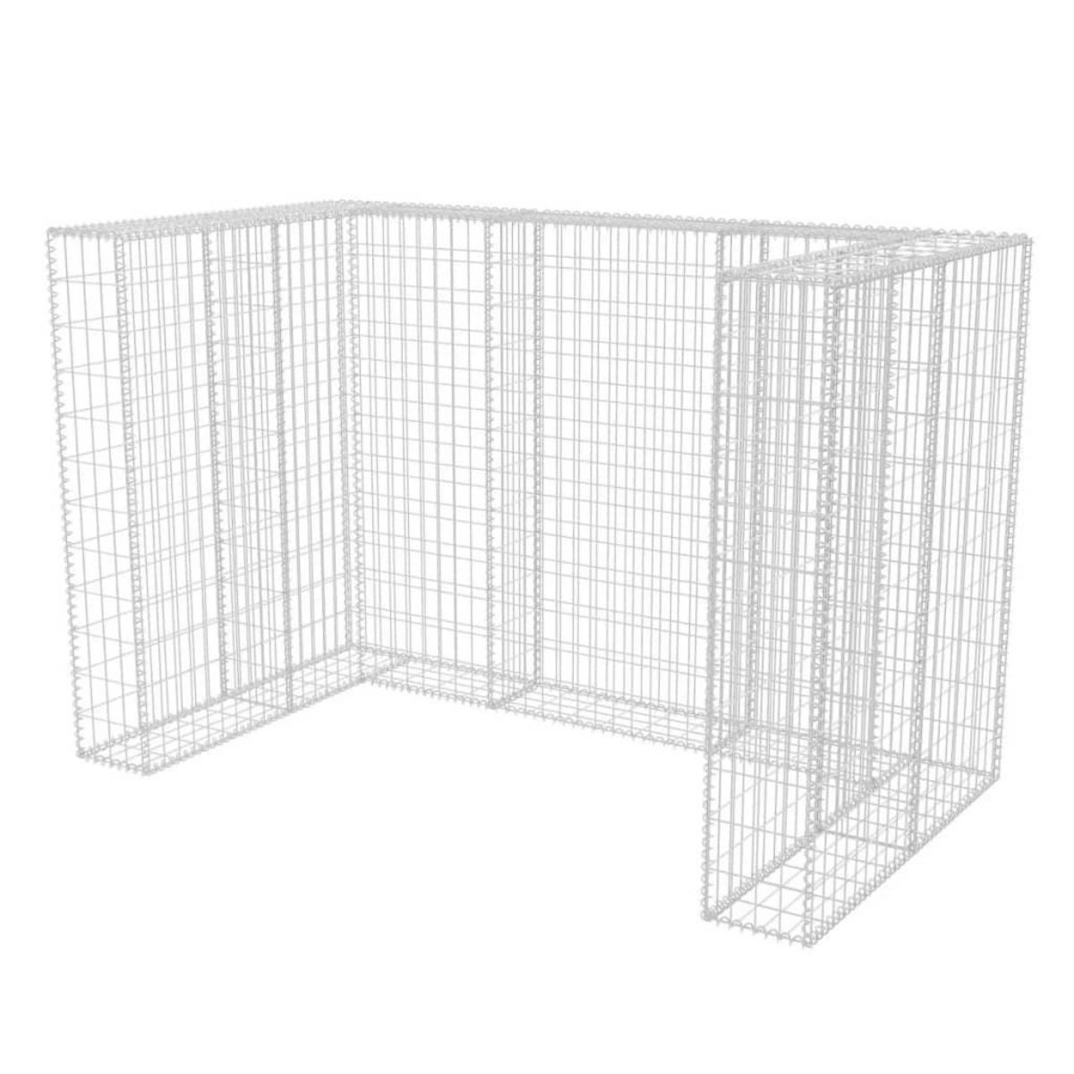 VIDAXL Cadre a gabion de poubelle double Acier 180 x 100 x 120 cm