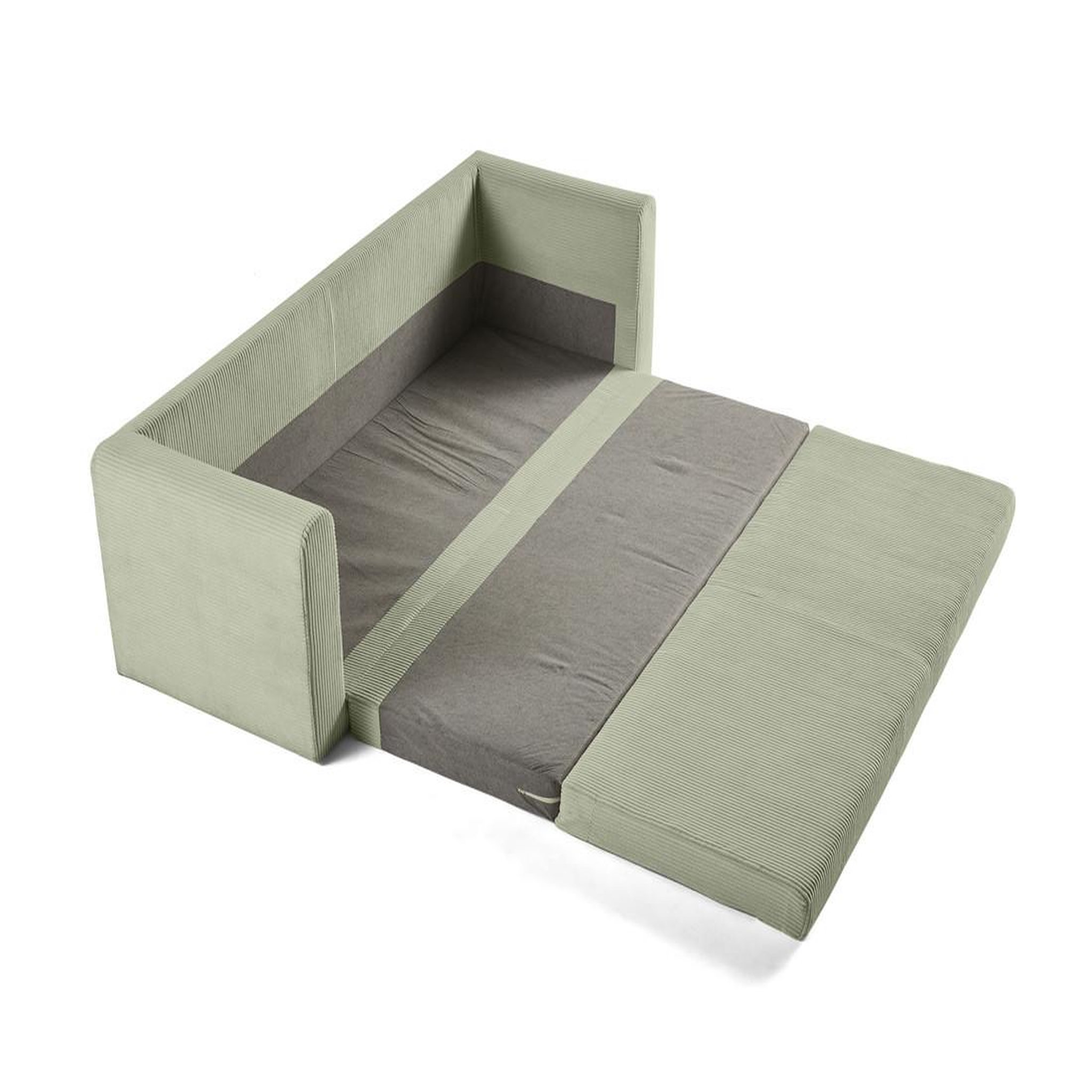 Voir la diapositive 3 : BEST MOBILIER Marilia - canapé 3 places - convertible déplimousse - en velours côtelé