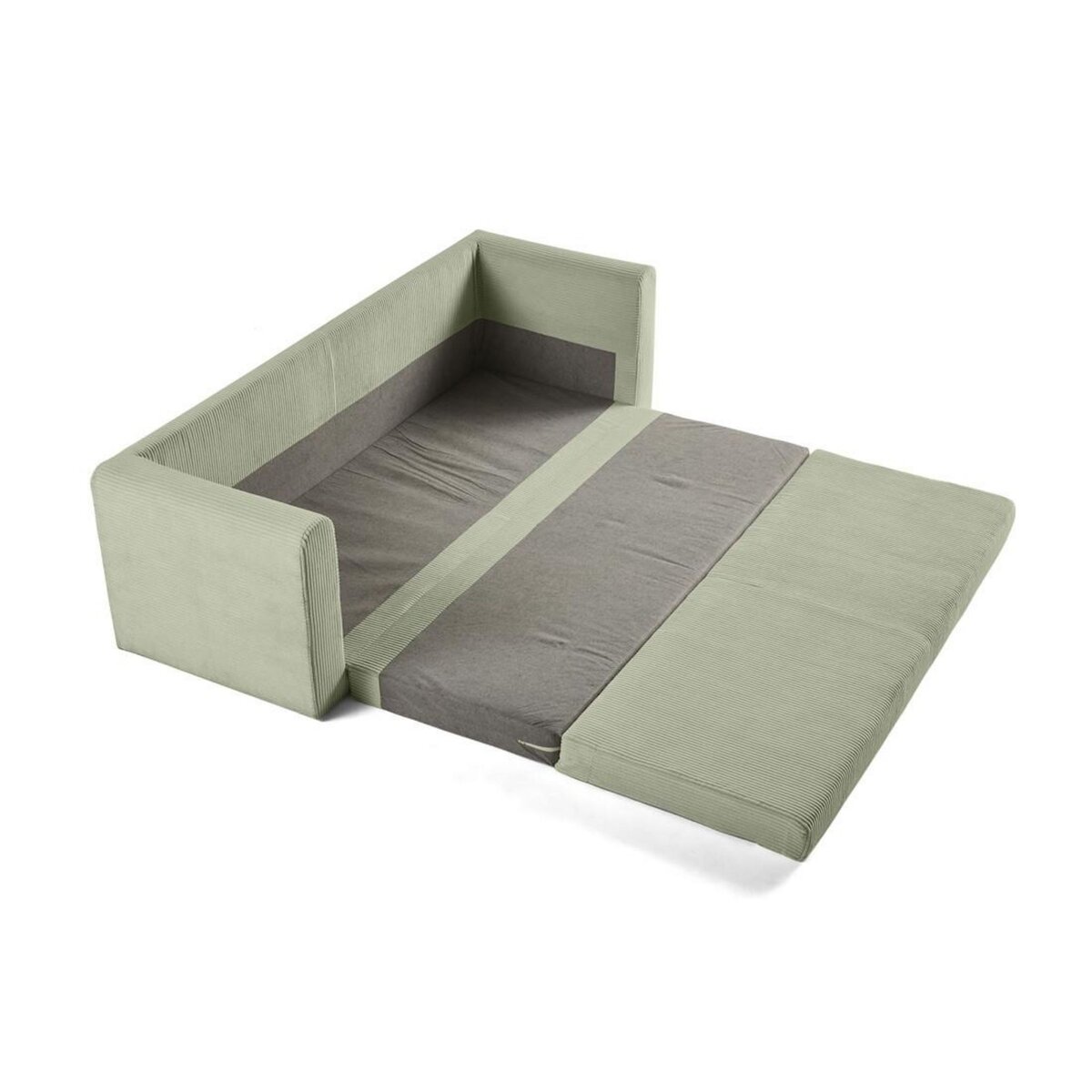 BEST MOBILIER Marilia - canapé 3 places - convertible déplimousse - en velours côtelé