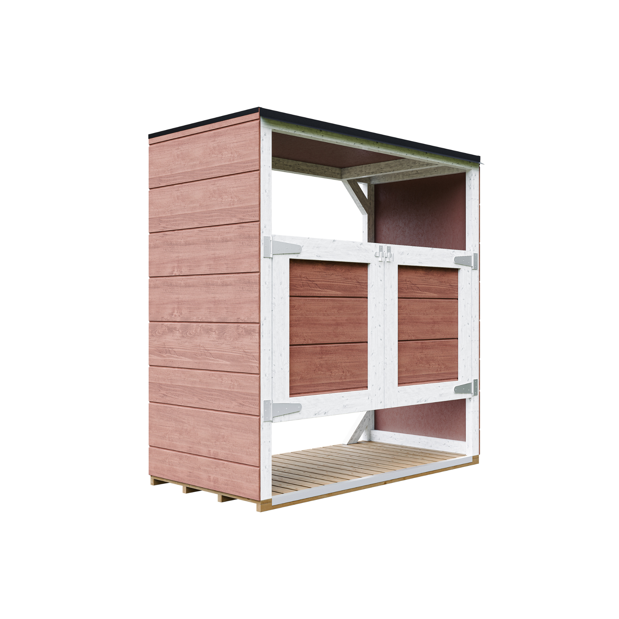 Voir la diapositive 3 : TIMBELA Abri de jardin pour poubelles, Cache poubelle extérieur 2x240L M980A