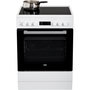 Voir la diapositive 3 : Beko Cuisinière vitrocéramique FSE67300WCS 60cm