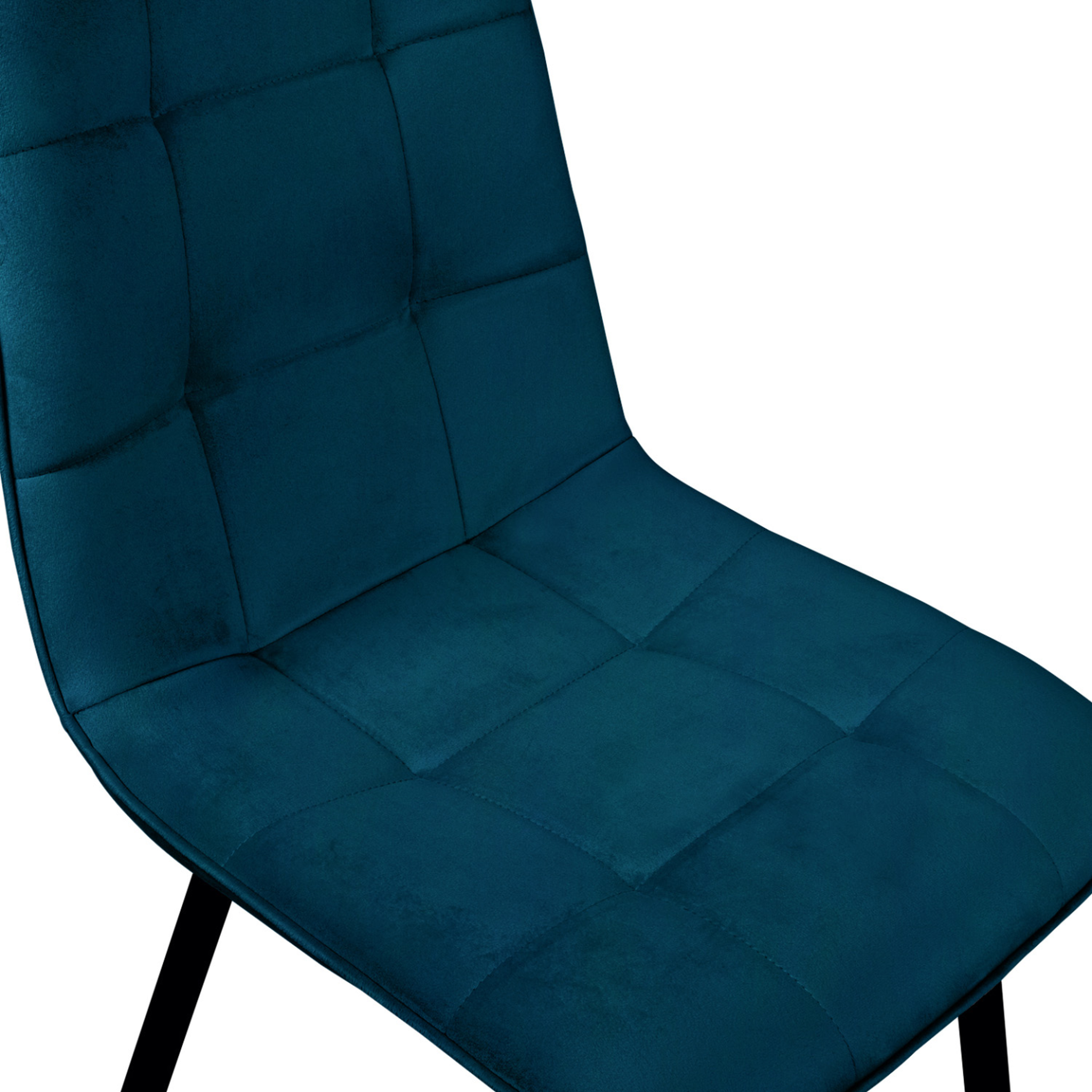 Voir la diapositive 6 : ID MARKET Lot de 4 chaises mila en velours mix color bleu x2, jaune ocre, rose
