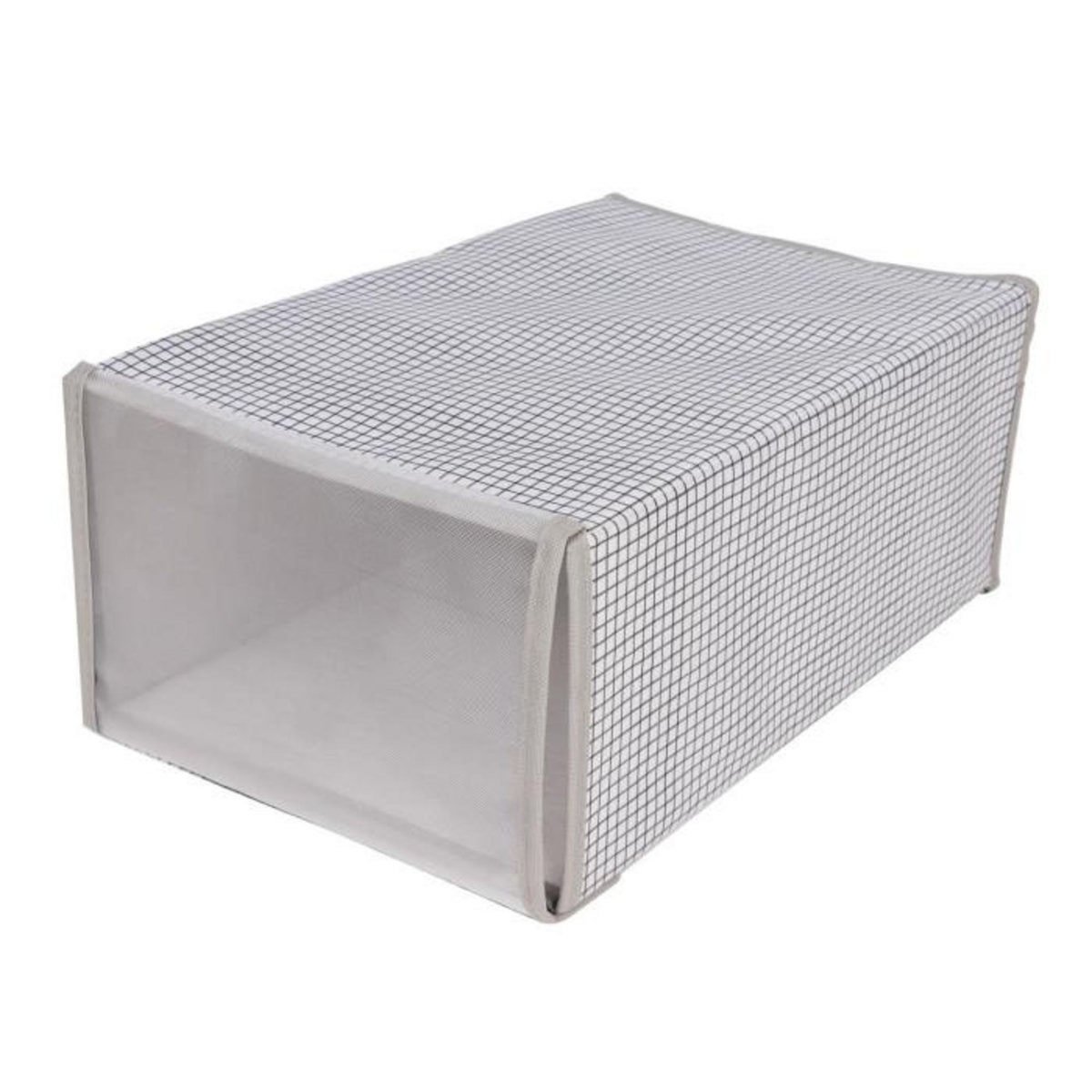 Paris Prix Boîte de Rangement Chaussure  Pliable  34cm Gris