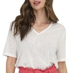 JACQUELINE DE YONG T Shirt  Femme JDY Camille Glitter. Coloris disponibles : Blanc