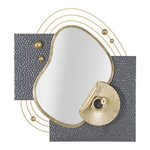 Paris Prix Miroir Mural Design  Art  80cm Gris & Or