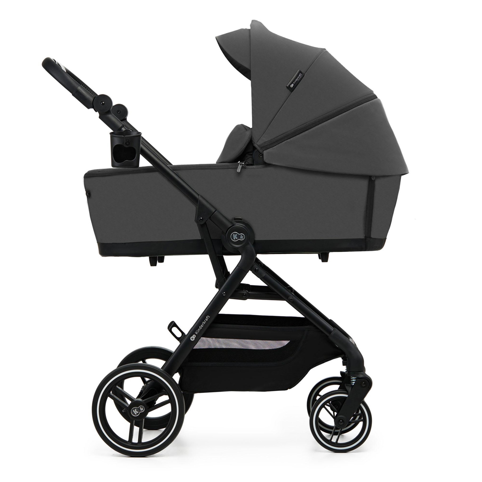 Voir la diapositive 6 : KINDERKRAFT Poussette 3 en 1 avec nacelle YOXI, roues anti-crevaison et accessoires