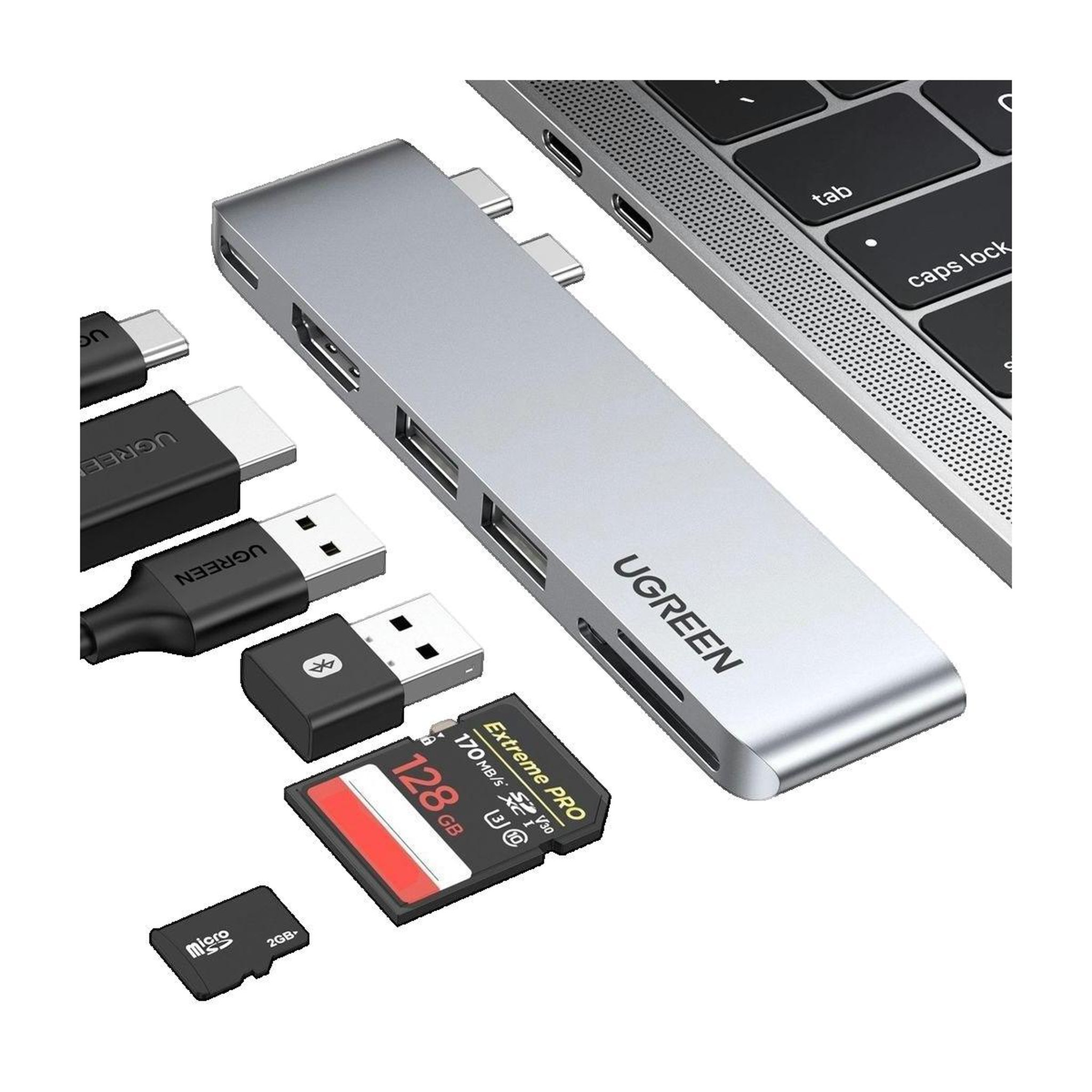 UNDERGREEN Hub USB Ugreen CM380 Aluminium Gris