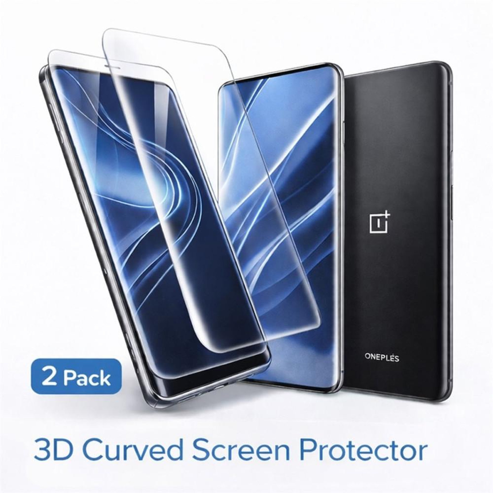 Film de protection en verre trempé incurvé pour écran OnePlus 13, 9H, compatible empreinte, haute transparence HD, lot de 2