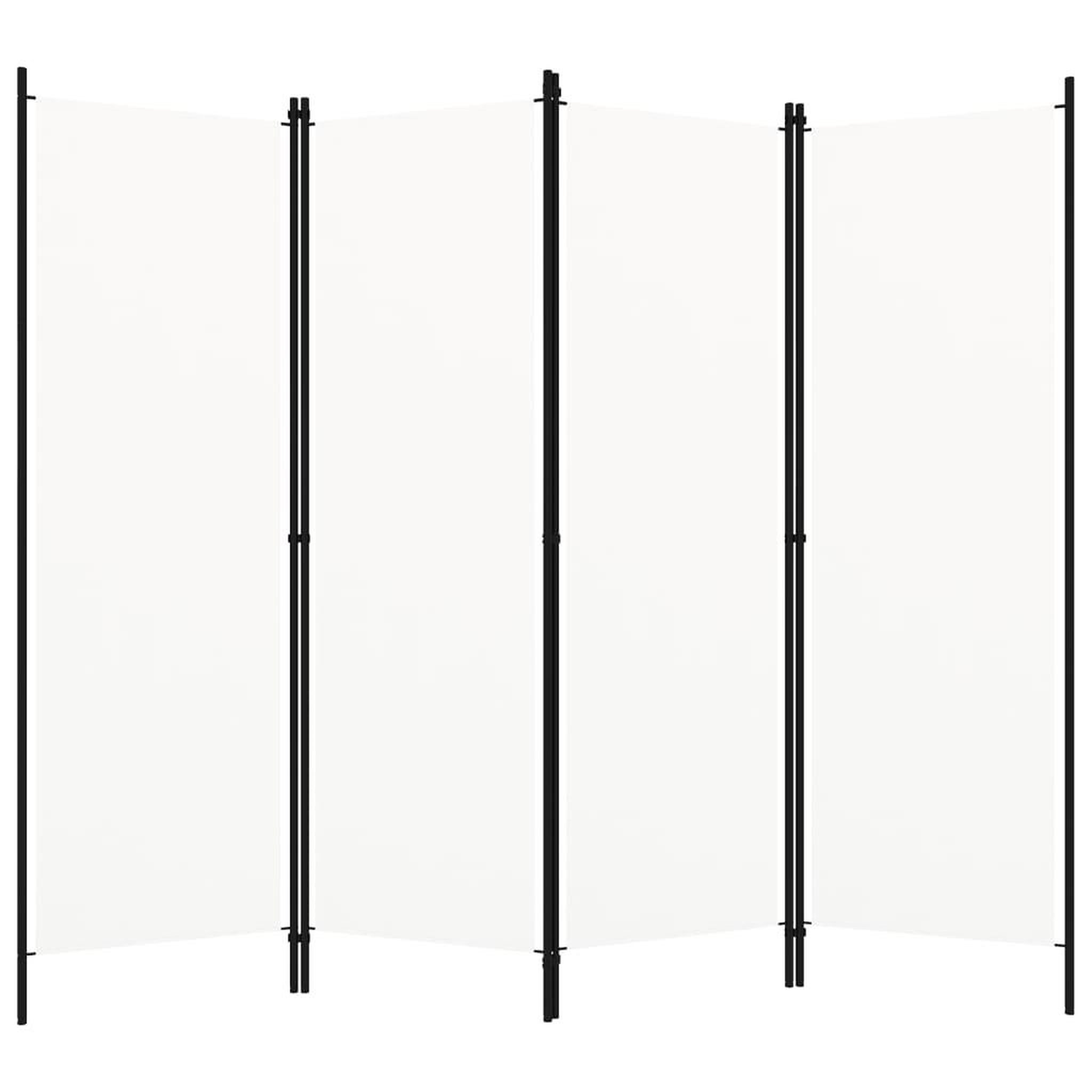 Voir la diapositive 1 : VIDAXL Cloison de separation 4 panneaux Blanc 200x180 cm