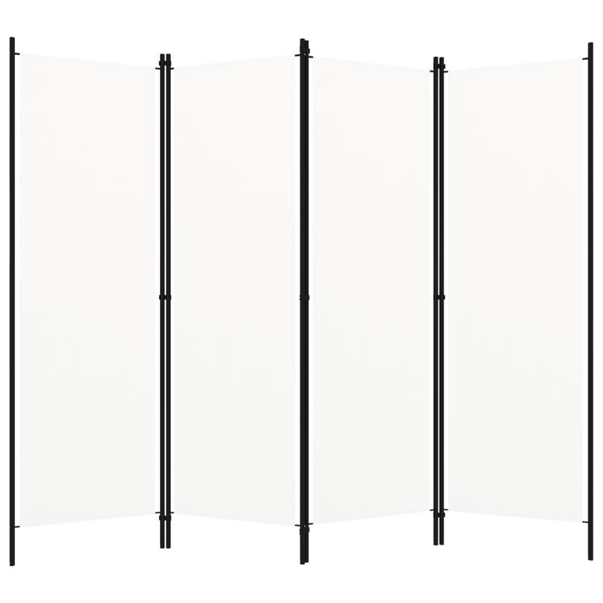 VIDAXL Cloison de separation 4 panneaux Blanc 200x180 cm