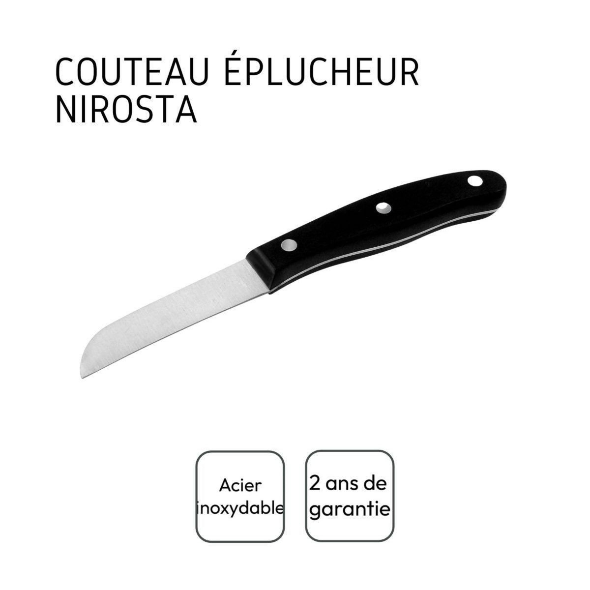 NIROSTA Ensemble de 4 Couteaux à légumes 20 cm Nirosta Fit