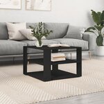 VIDAXL Table basse noir 59,5x59,5x40 cm bois d'ingenierie