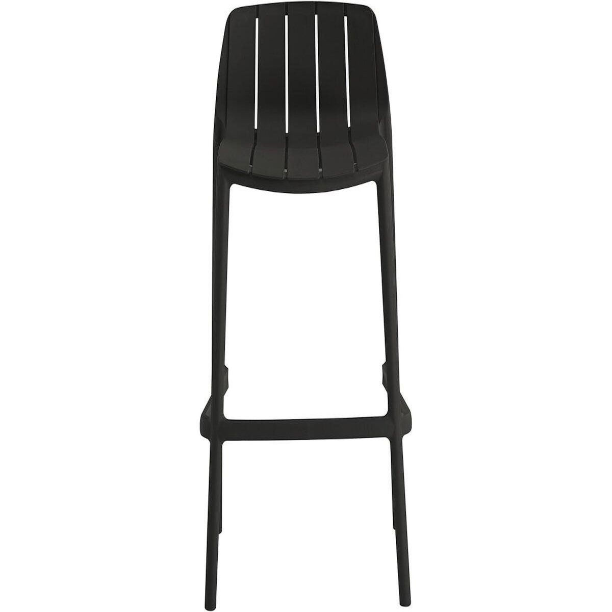 Habitat et Jardin Table et chaises hautes de bistrot empilables  Vaena  - 2 places - Noir