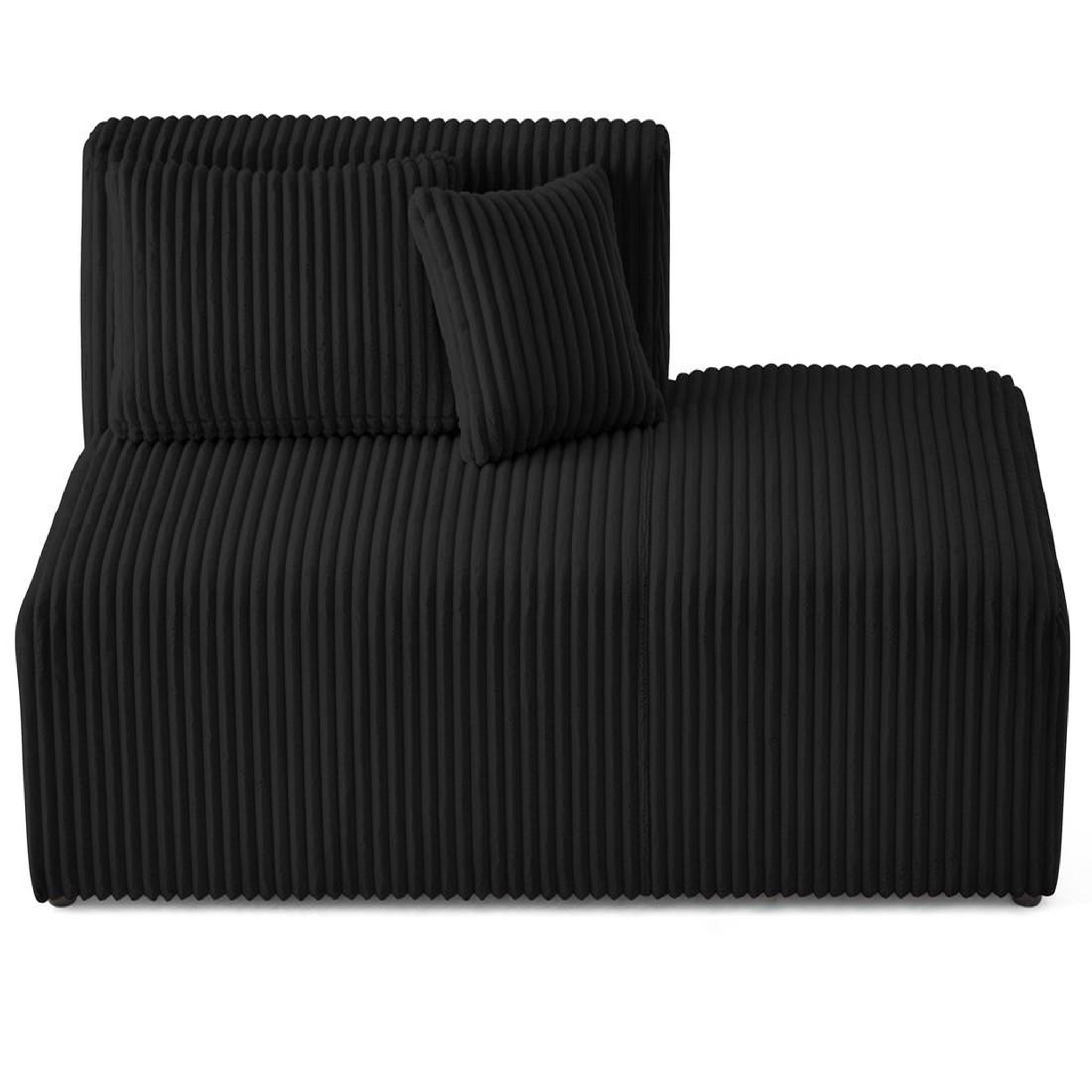 Voir la diapositive 6 : LISA DESIGN Victoire - module d'assise droit en velours côtelé grosses côtes