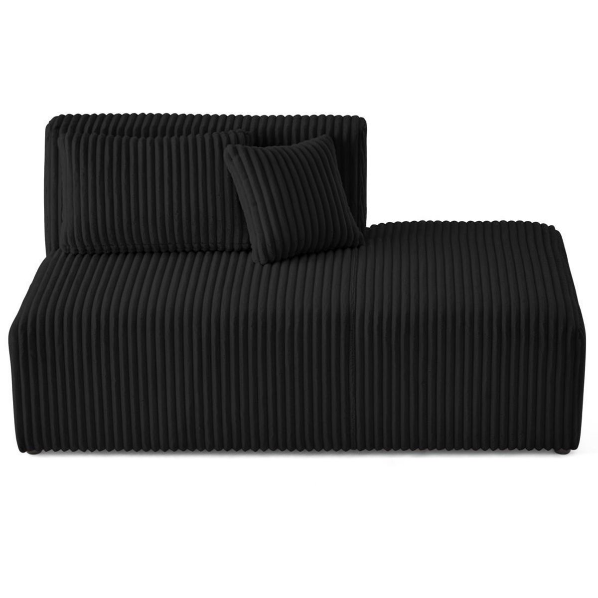 LISA DESIGN Victoire - module d'assise droit en velours côtelé grosses côtes