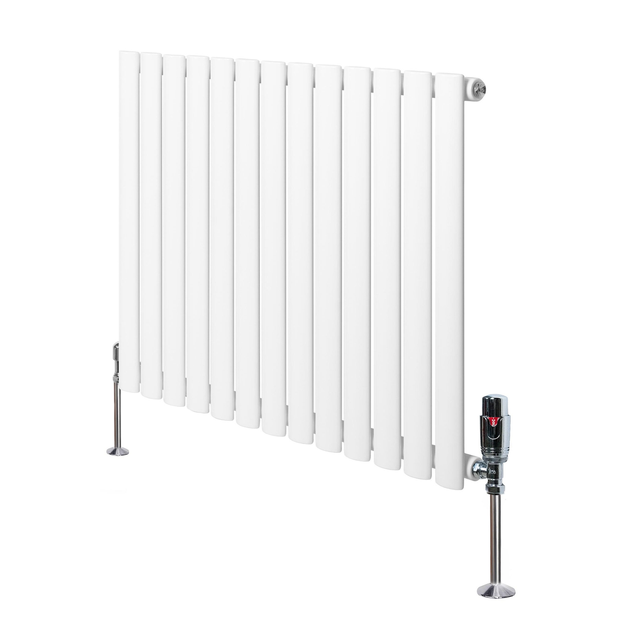 Voir la diapositive 1 : MONSTERSHOP Radiateur à colonnes ovales & vannes, 1 panneau - 600 x 780 mm