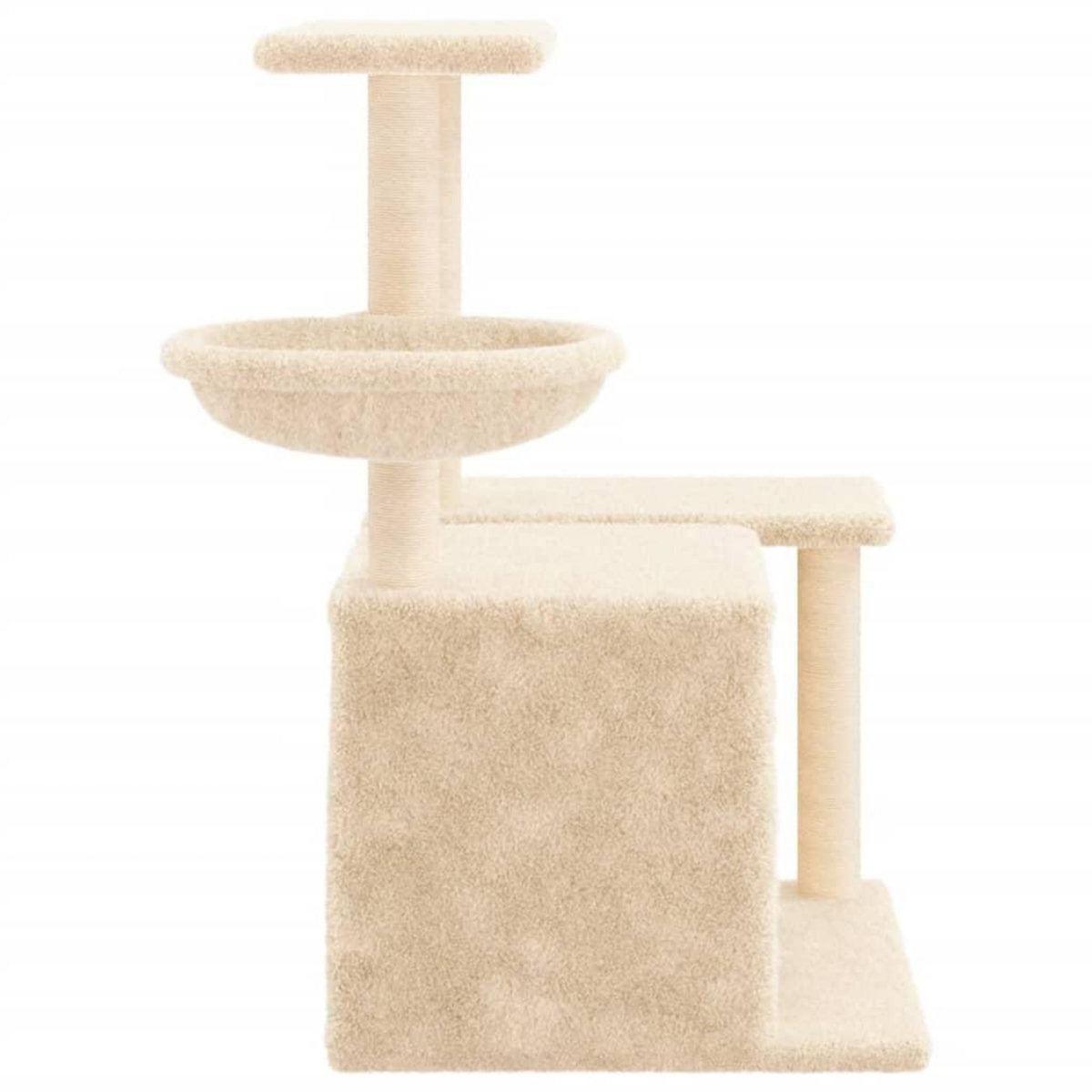 VIDAXL Arbre a chat avec griffoirs en sisal Creme 83 cm