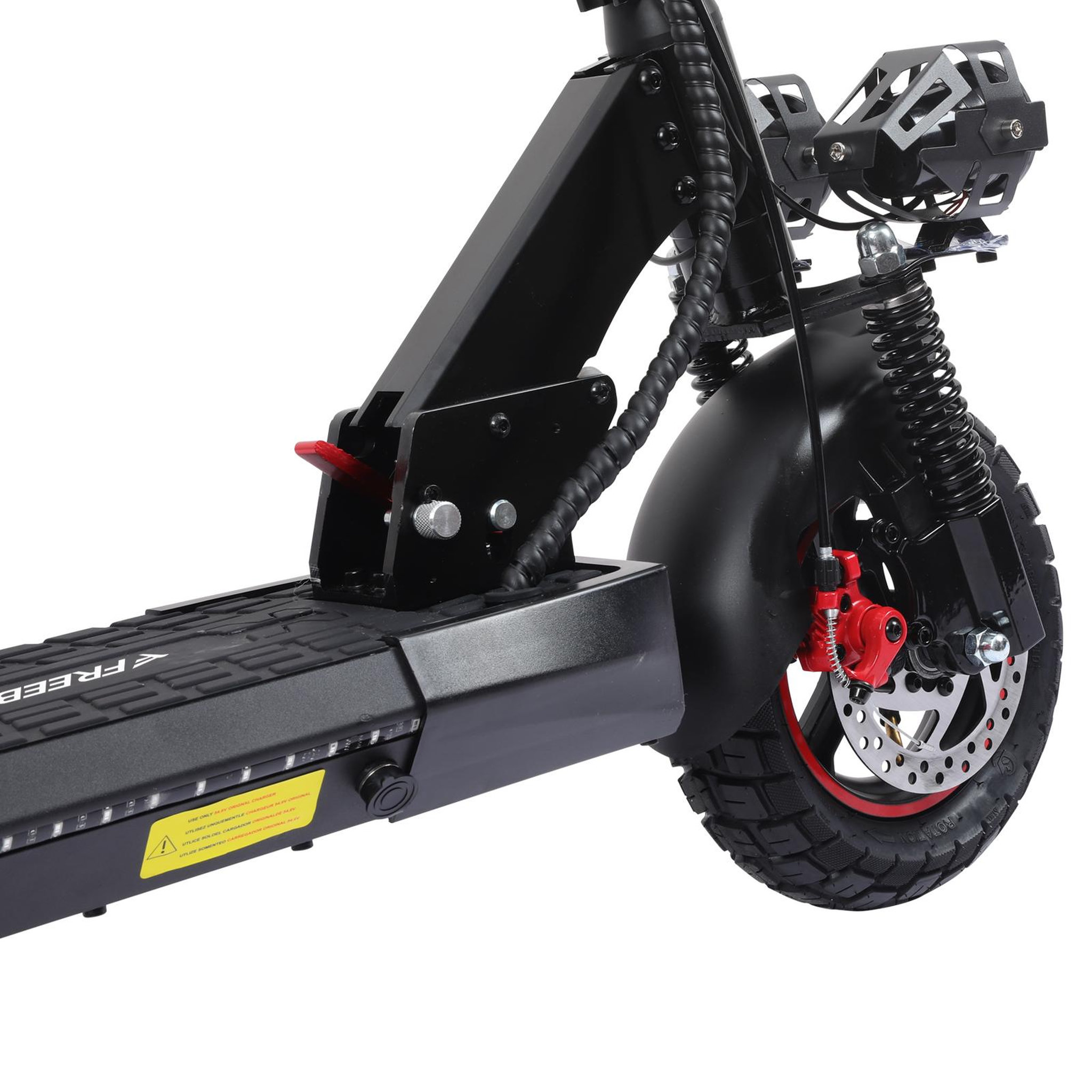 Voir la diapositive 6 : FREEBOY Trottinette électrique freeboy j01, 10 pouces tout-terrain, autonomie de 50 km, noire