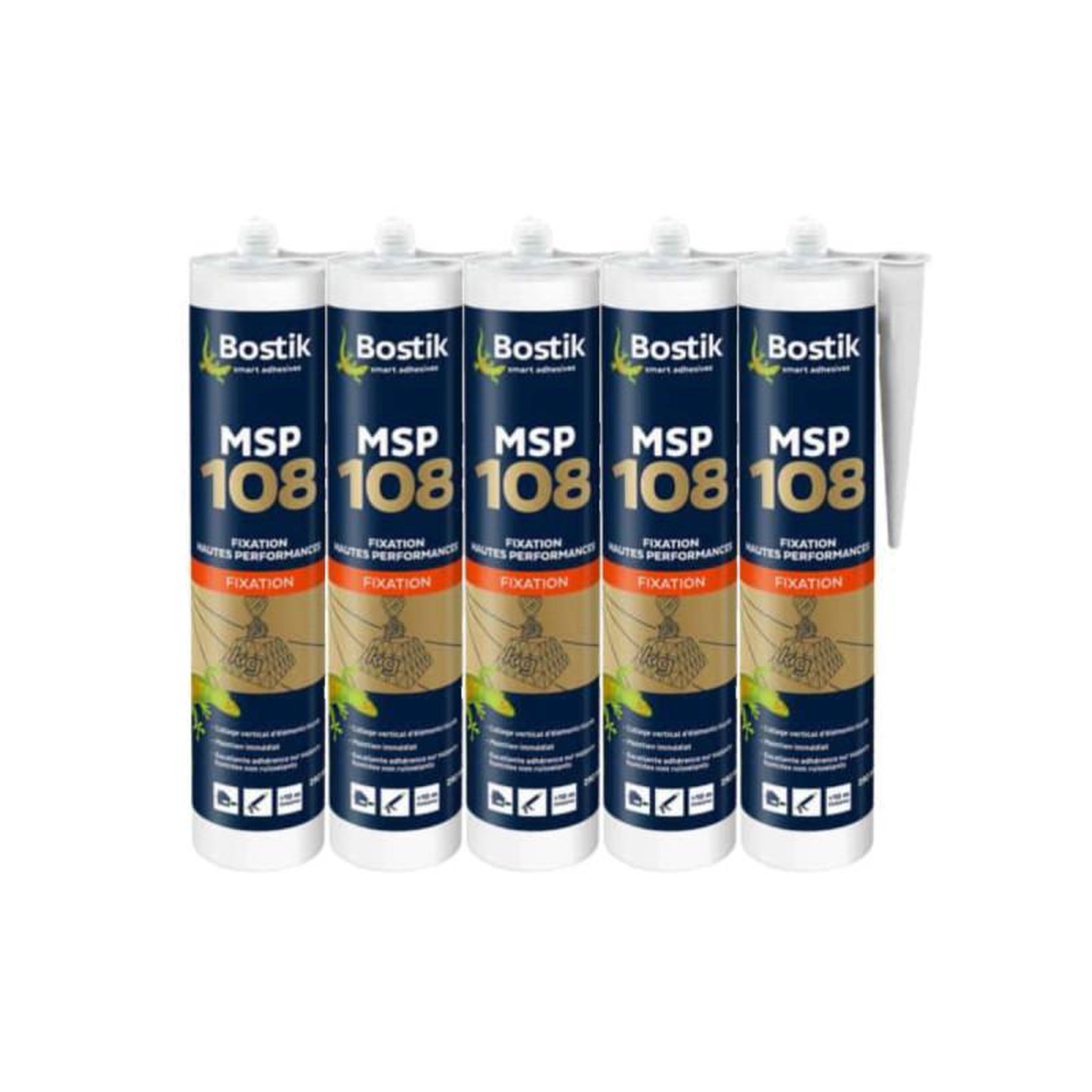 Bostik Mastic Bostik MSP 108 Polymères blanc de fixation hautes performances x5