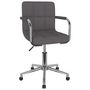 Voir la diapositive 2 : VIDAXL Chaise pivotante de bureau Taupe Tissu