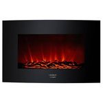 CECOTEC Cheminée murale électrique décorative Cecotec Warm 3500 Curved Flames 1000 - 2000 W