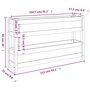 Voir la diapositive 6 : VIDAXL Jardiniere Blanc 112x25x66 cm Bois massif de pin