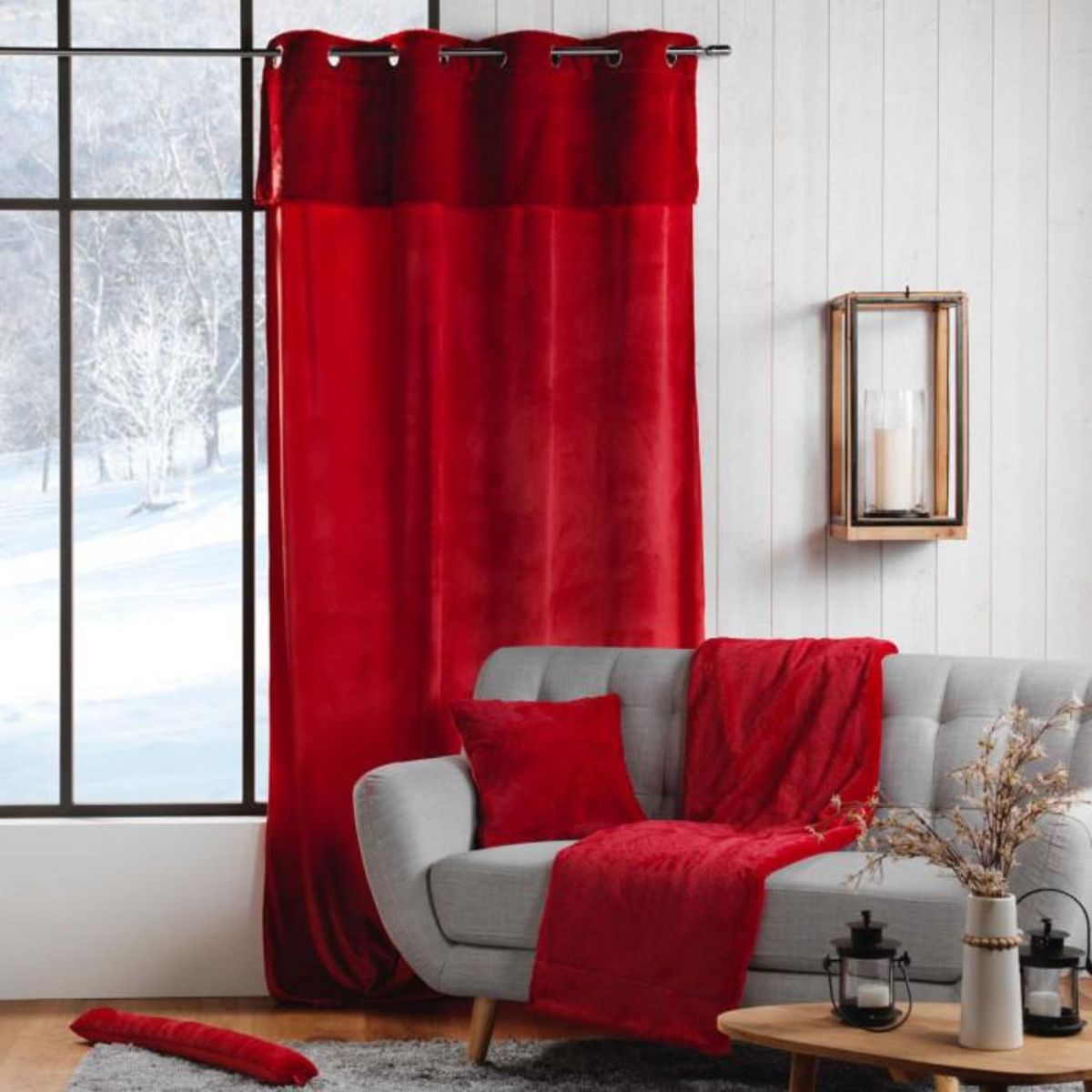 Paris Prix Boudin Bas de Porte  Caresse  80cm Rouge