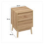 Voir la diapositive 3 : FIVE Table de chevet 2 tiroirs Liam en bois - Marron