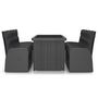 Voir la diapositive 3 : VIDAXL Ensemble a manger d'exterieur 9pcs coussins resine tressee noir