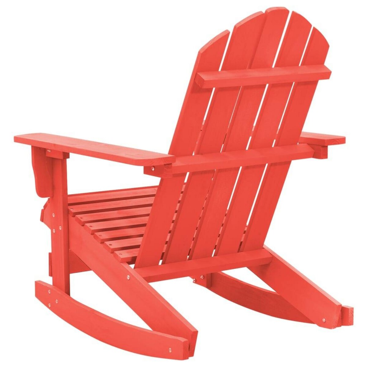 VIDAXL Chaise a bascule de jardin Adirondack bois de sapin rouge