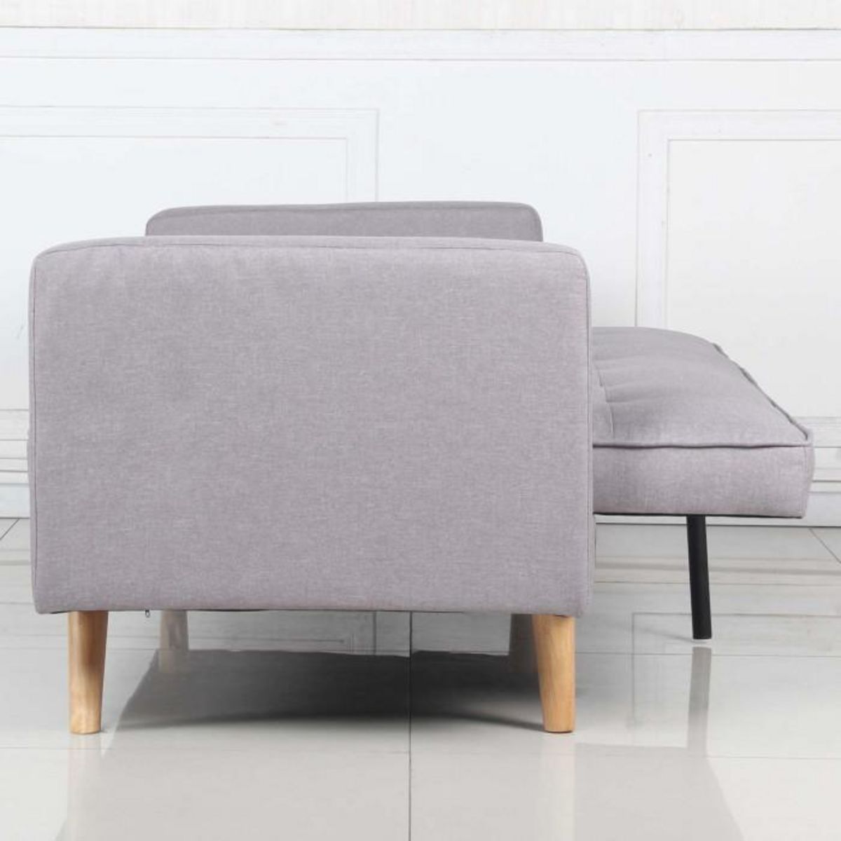 Paris Prix Canapé Convertible 3 Places Scandinave  Navya  Gris Clair