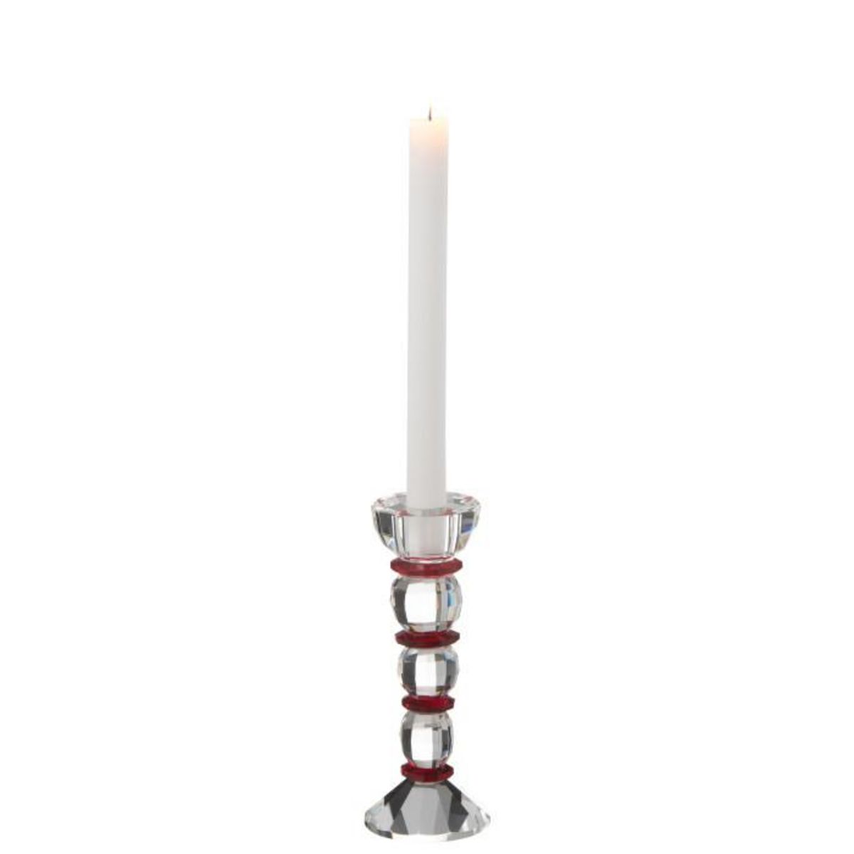 Paris Prix Chandelier Design en Cristal  Annie  18cm Transparent & Rouge