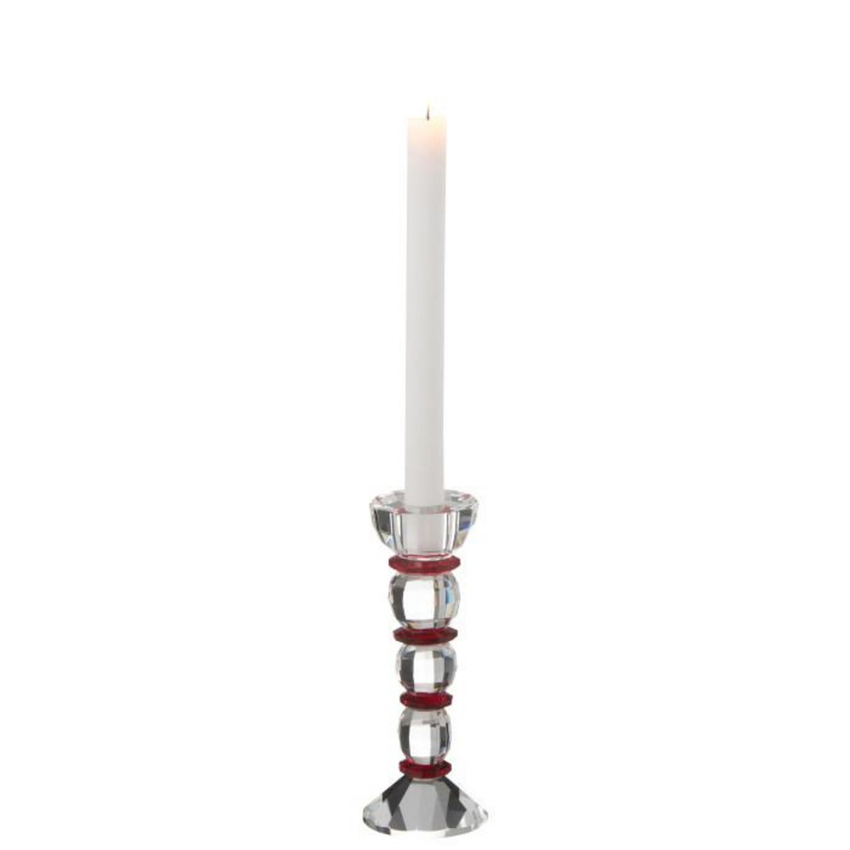 Paris Prix Chandelier Design en Cristal  Annie  18cm Transparent & Rouge