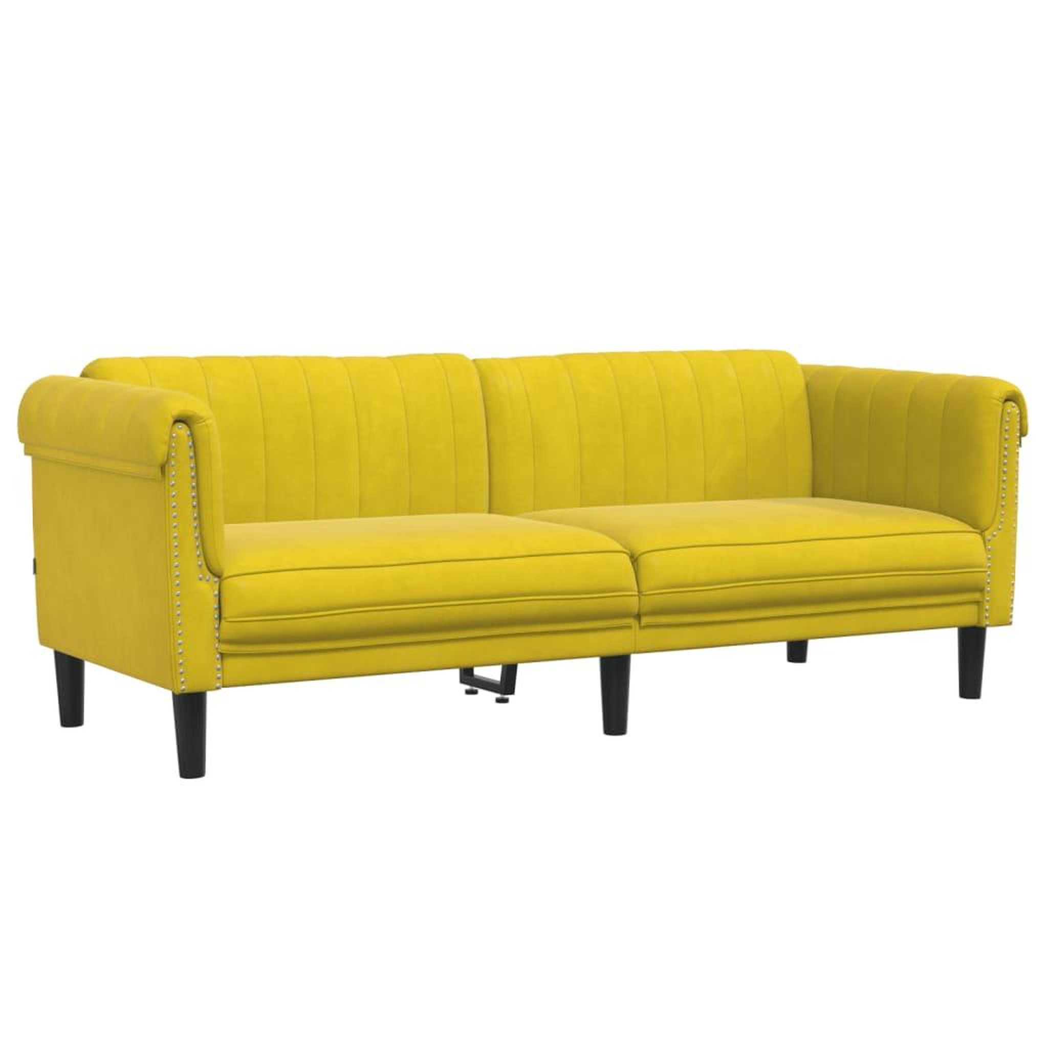 Voir la diapositive 5 : VIDAXL Ensemble de canapes 3 pcs jaune velours