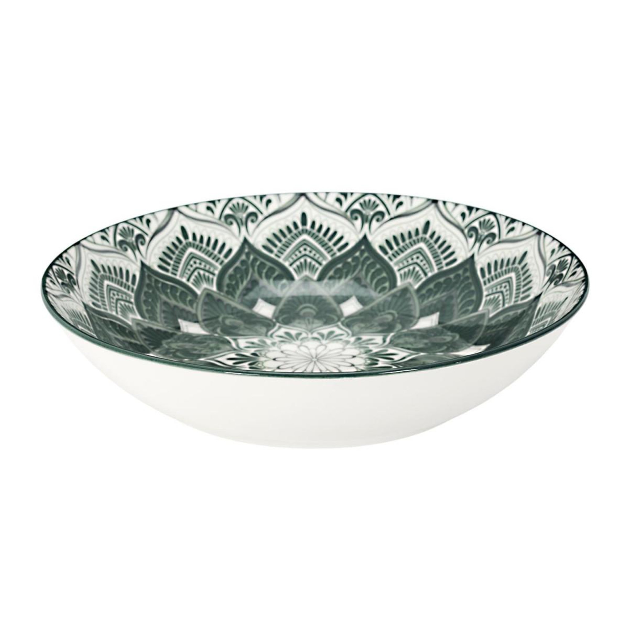 Voir la diapositive 3 : The Home Deco Factory Service de table 12 pièces  mandala  27cm vert